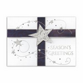 Star Package Greeting Card - Silver Lined White Fastick  Envelope